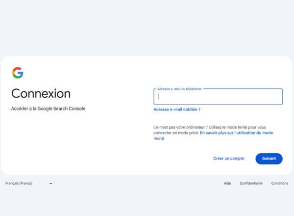 screenshot Google Search Console